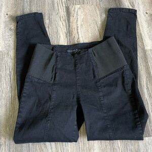 Second Yoga Jeans, Black Skinny Jeans with Elastic Waist, size 30